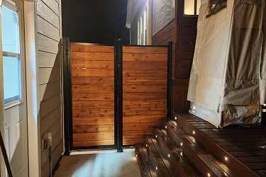 Clôture bois composite